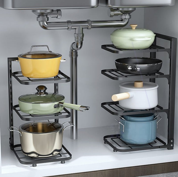 Maximize Your Kitchen Space with the Pot Storage Kitchen Stainless Steel Storage Rack